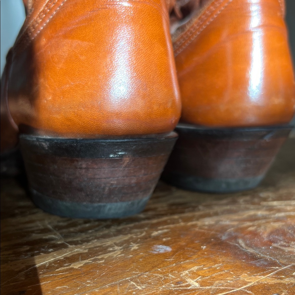 Nocona Tan Leather vintage cowboy Boots - Picture 5 of 6